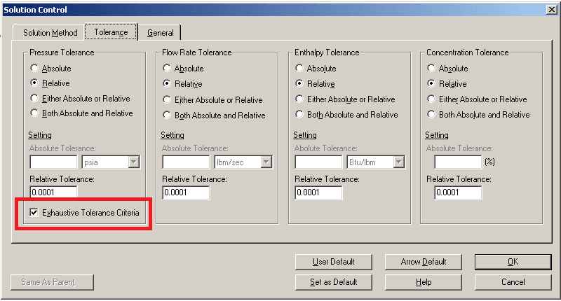 Solution Control Window