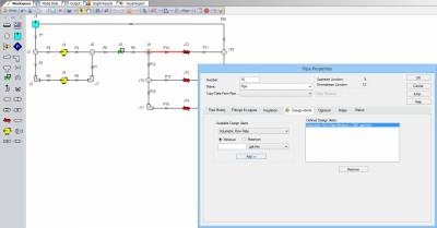 Figure 1 - Design Alerts entered in the Design Alert tab of the Pipe Property window.