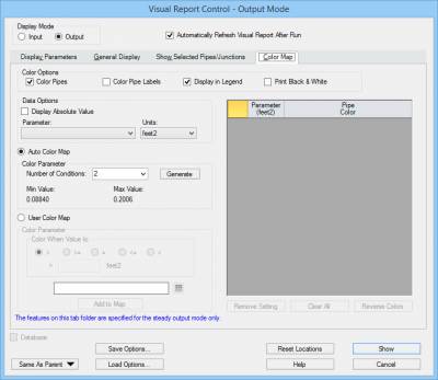 Figure 3 - A blank Color Map tab canvas within the Visual Report Control window.