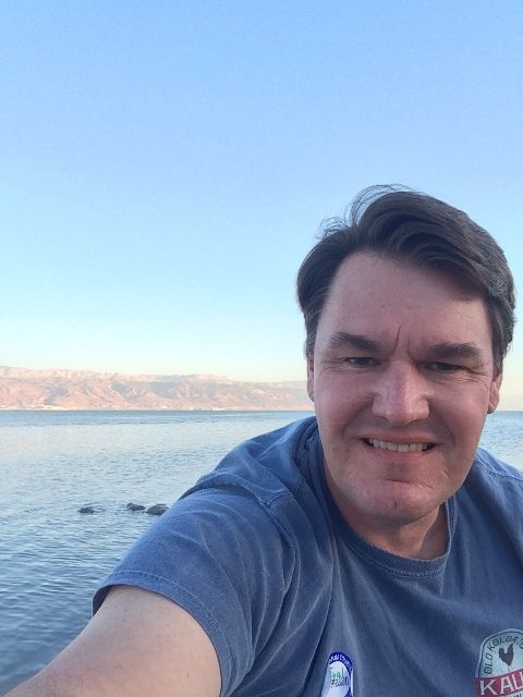 Selfie Trey Walters took at the Dead Sea in Israel this February  