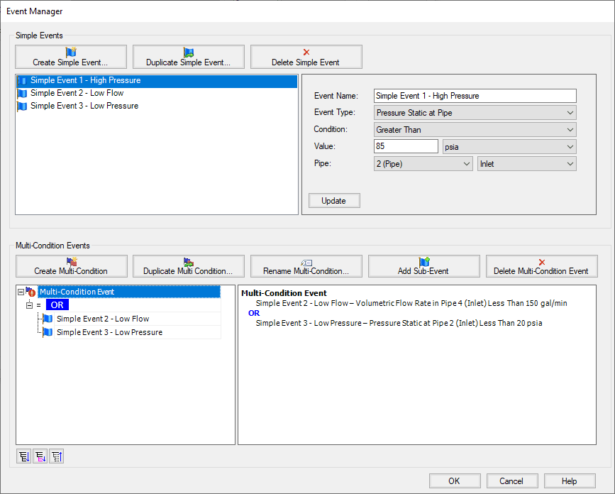 Figure 2 - Multi-Condition Event Creation
