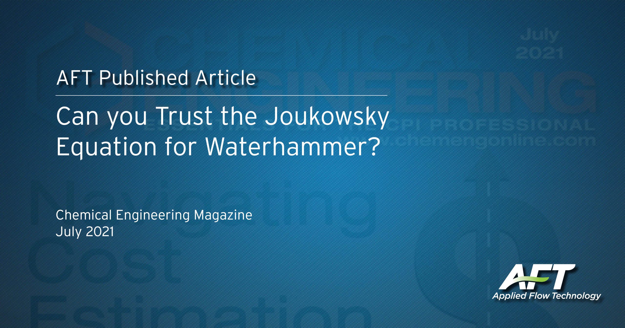Chemical Engineering Joukowsky Equation